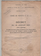 PLM Direction Ordre De Service Décret 1937 Semaine De 40 Heures - Non Classés
