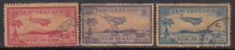 New Zealand Used 1935, Set Of 3, Air Mail, Airplane, Aviation, (cond. Perf., Short) - Usados