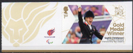 GREAT BRITAIN 2012 Paralympic Games Gold Medal Winners: Sophie Christiansen - Unused Stamps