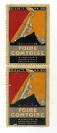 Paire Avec Bord Non Dentelé FOIRE COMTOISE BESANCON - Mai 1931 - Agricole, Commerciale, Industrielle - Autres & Non Classés