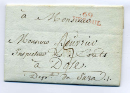 69 VESOUL (27x10 Rouge) / Ecrite De CHARCLOT / Dept De Haute Saône / 1812 - 1801-1848: Précurseurs XIX