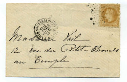 Etoile N°35 + T15 PARIS Ministère Des Finances / Dept De La Seine / 1869 / Tarif Pour La Ville - 1849-1876: Classic Period