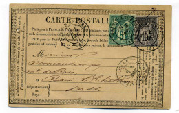 Carte Précurseur CPO / T17 GARE D'ANGERS / Dept Du Maine Et Loire / 1877 / Aff Sage - 1877-1920: Période Semi Moderne