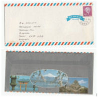 1978 JAPAN Pictorial Envelope Air Mall To GB Cover Stamps Mountain - Storia Postale