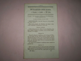Lois 1835: Autorisation D'un Chemin De Fer De Paris à Saint Germain : Cahier Des Charges, Tarifs....18 Pages - Decreti & Leggi