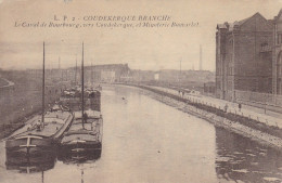 Coudekerque Branche, Le Canal De Bourbourg Vers Coudekerque Et Minoterie Bonvarlet, Péniches (pk85469) - Coudekerque Branche