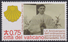2011  Vatikan, ** Mi:VA 1712, Yt:VA 1553, 60. Jahrestag Der Priesterweihe Von Papst Benedikt XVI - Unused Stamps