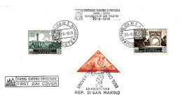 SAN MARINO - 1959 CENT. FRANCOBOLLI ROMAGNA + UNIVERSIADE Con Annulli Fdc Speciali - 18339 - Cartas & Documentos