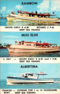 Florida Clearwater Beach Deep Sea Fishing Boats Rainbow Miss Elsie And Albertina Owners Doris & Harold Hays - Clearwater