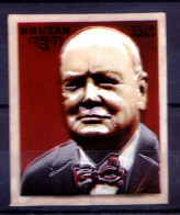 Bhutan 1972 MNH, Churchill, Embossed, Odd Stamps - Sir Winston Churchill