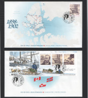 2004   Otto Sverdrup, Arctic Explorer  Single And Souvenir Sheet  Set Of 2 FDCs  Sc 2026-7 - 2001-2010