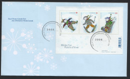 2008  Xmas Issue Winter Fun Souvenir Sheet Of 3 Differeent Sc 2291 - 2001-2010