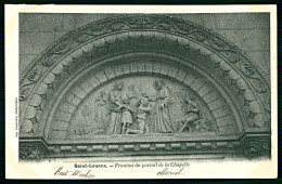 A63 FRANCE CPA  SAINT-LOUANS - FRONTON DU PORTAIL  DE LA CHAPELLE - Sammlungen & Sammellose