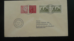 Lettre Cover Postmark Postmuseum Stockholm Suede Sweden 1957 - Lettres & Documents