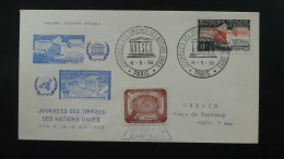 Lettre Cover Journée Des Timbres Des Nations Unies United Nations Stamp Days Paris 1959 - Covers & Documents