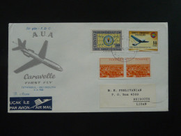 Lettre Premier Vol First Flight Cover Istanbul --> Beyrouth Liban Lebanon Caravelle AUA Austrian Airlines 1965 (ex 2) - Covers & Documents