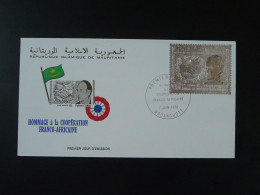 FDC Timbre En Argent President Giscard D'Estaing Mauritanie 1978 - Mauritanie (1960-...)