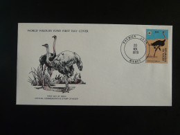 FDC Autruche Ostrich WWF Niger 1978 - Straussen- Und Laufvögel
