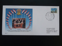 Lettre Cover Visite Reine Queen Beatrix Of Netherlands Oblit. Ottawa Canada 1988 - Storia Postale