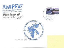 440 - 30 - Enveloppe Base Arctique "AWIPEV" Ny-Alesund"  Cachets Et Signatures 2020 - Scientific Stations & Arctic Drifting Stations