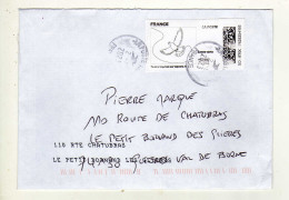 Enveloppe FRANCE Avec Vignette Affranchissement Lettre Verte Oblitération LA POSTE 02/06/2023 - 2010-... Vignettes Illustrées