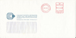 Denmark Cover With Meter Cancel 24-9-1990 - Lettres & Documents