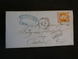 BW11 FRANCE  BELLE LETTRE  1856 A CASTRES  +N°16 .40 C  +AFF. INTERESSANT++    + - 1853-1860 Napoleon III