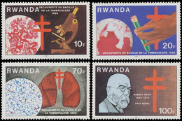 1122/1125** - 100e Anniversaire De La Découverte Du Bacille De La Tuberculose Par Robert Koch - RWANDA - Ongebruikt