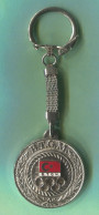 Athletics - B.T.G.M. Turkey Federation NOC Olympic, Enamel Vintage Keychain Keyring - Atletica