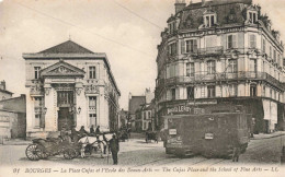 FRANCE - Bourges - La Place Cujas Et L'Ecole Des Beaux-Arts - LL - Biscuits Lerdy - Animé - Carte Postale Ancienne - Bourges