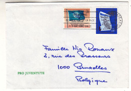 Nations Unies - Genève - Lettre De 1974 - Oblit Genève - Drapeaux - - Storia Postale