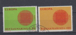 EUROPA - CEPT - Michel - 1970 - SAN MARINO - Nr 955/56 - Gest/Obl/Us - 1970