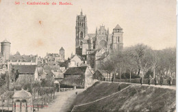 FRANCE - Rodez - Cathédrale De Rodez - Notre Dame De L'Assomption - Ville - Vue - Carte Postale Ancienne - Rodez