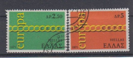 EUROPA - CEPT - Michel - 1971 - GRIEKENLAND - Nr 1074/75 - Gest/Obl/Us - 1971