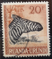 Ruanda Urundi 1942 Zebra SG 139 O Gebraucht - Gebruikt