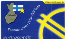 ITALY - VIACARD (HIGHWAY CARD) - L'ALBA DELL'EURO - FLAG - FINLAND - Autres & Non Classés