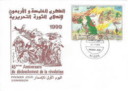 Envellope ALGERIE 1e Jour N° 1215-1216 Se Tenant Y & T - Algérie (1962-...)