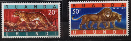 Ruanda Urundi 1961 Löwe Und Leopard SG 229/30** Set - Ongebruikt