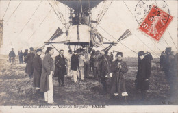 Carte Photo - Aérostation-militaire - Nacelle Du Dirigeable Patrie (circulé En 1917 - Voir Scan Recto-verso) - Dirigeables