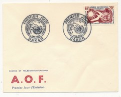 AOF => ENVELOPPE FDC - 10eme Anniversaire Déclaration Des Droits De L'Homme - 10 Dec 1958 - DAKAR - Storia Postale