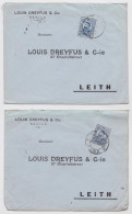 Roumanie Romania Louis Dreyfus Braila Enveloppe Timbre Lot De 12 Lettres Anciennes Stamp Old Mail Cover Leith 1912 - Covers & Documents