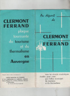 Clermont Ferrand Circuits Touristiques Monuments Illuminés Tourisme Aérien Camping églises Romanes Résistance - Tourism Brochures