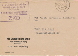 DDR ZKD - 1967 VEB Dt. Piano Union Böhlitz Ehrenberg Bei Leipzig 6503 Gera Langenberg > Aufzugbau Mylau - Musique