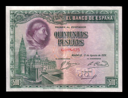 España Spain 500 Pesetas Cardenal Cisneros 1928 Pick 77 Low Serial Ebc Xf - 500 Pesetas