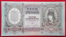 Hongrie 1000, Ezer Pengo, Magyar Nemzeti Bank, 1943 - P 116 - Altri – Europa