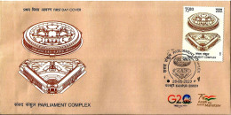 India 2023 NEW PARLIAMENT COMPLEX, KANPUR First Day Cover FDC As Per Scan - FDC