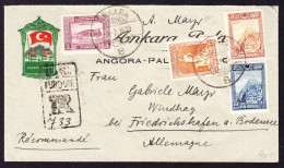 1930 Angora Palace In Ankara, R-Brief Nach Friederichshafen. - Storia Postale