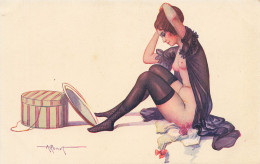 A. PENOT * Nu Curiosa * CPA Illustrateur Penot * Pêcheresse * Femme Nue Seins Nus * érotisme érotique Art Nouveau - Other & Unclassified