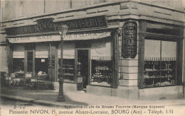 Bourg En Bresse * Devanture De La Pâtisserie NIVON 15 Avenue Alsace Lorraine Tel.1-51 * Pâtissier Commerce Magasin - Andere & Zonder Classificatie