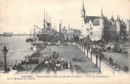 BELGIQUE - Anvers - Débarcadère, Place Et Musée Du Steen - Vue Du Promenoir - Carte Postale Ancienne - Antwerpen